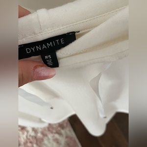 White hoodie crop top from dynamite !